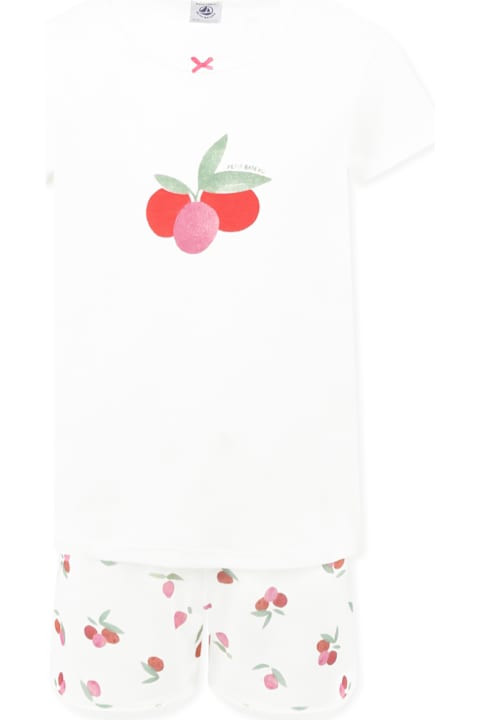 Petit Bateau Underwear for Girls Petit Bateau White Pajamas For Girl