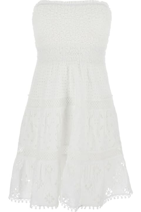 Fashion for Women Temptation Positano White Short Embroidered Dress In Cotton Woman