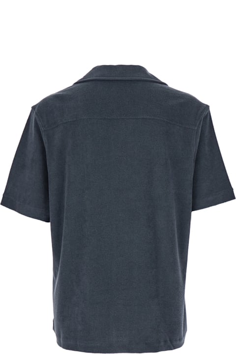 Burberry for Men Burberry 'towelling' Blue Shirt With Ekd Print On The Front In Cotton Man