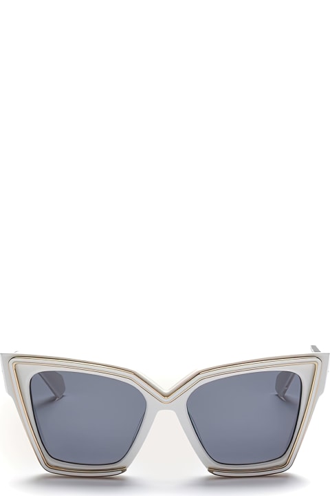 ウィメンズ新着アイテム Valentino Eyewear V-grace - White / Light Gold Sunglasses