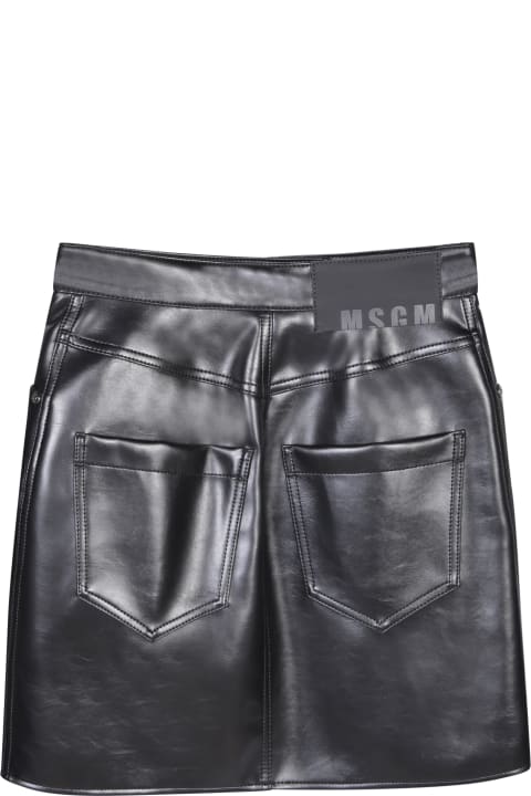MSGM for Women MSGM Faux-leather Black Mini Skirt