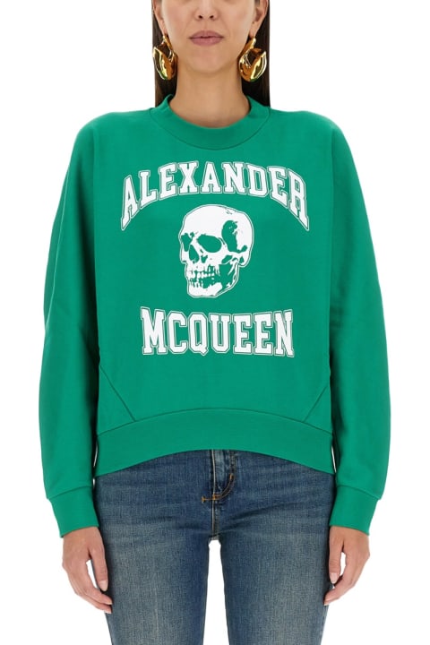 Alexander McQueen Fleeces & Tracksuits for Women Alexander McQueen Varsiity Skull Sweatshirt