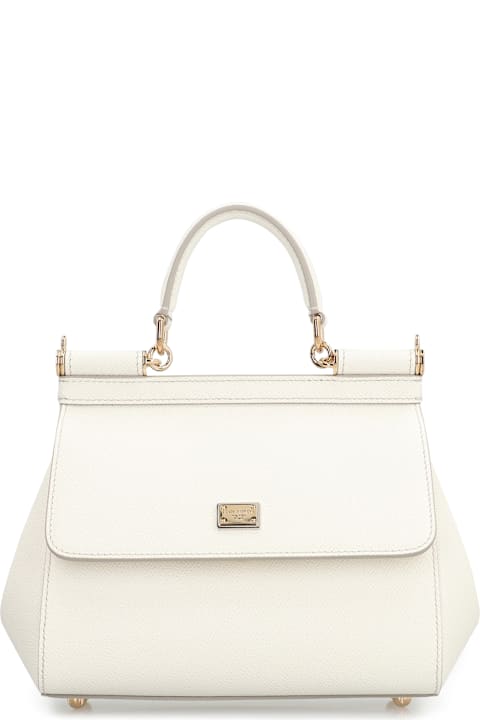 أدوات منزلية Dolce 
Gabbana Sicily Media Leather Handbag