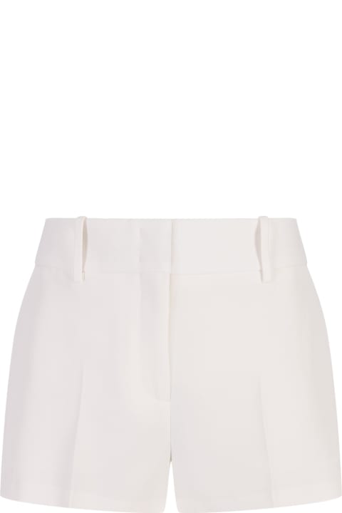 Ermanno Scervino for Women Ermanno Scervino White Linen Blend Tailored Shorts