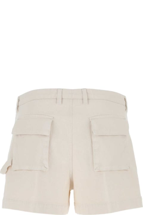 Etro for Men Etro Melange Ivory Stretch Cotton Shorts