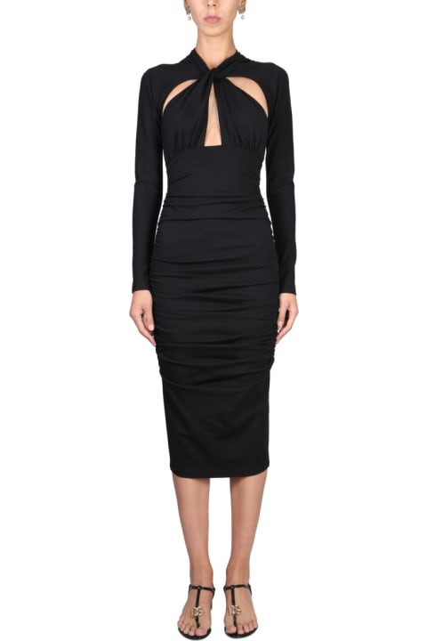 Dolce & Gabbana Sale for Women Dolce & Gabbana Longuette Dress With Cut-out