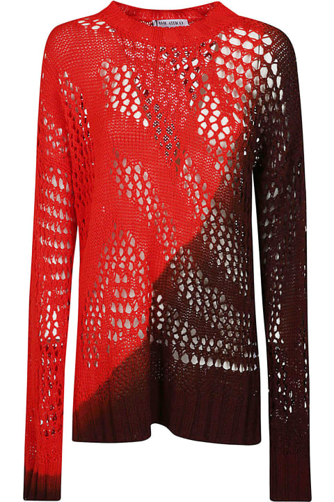 Clothing Sale for Women The Attico Rib Trim Perforated Colourblock Sweatshirt