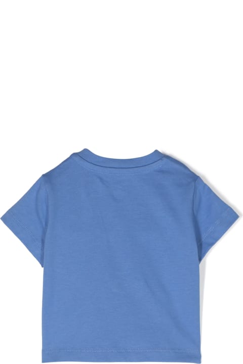 Ralph Lauren Kids Ralph Lauren Cerulean Blue T-shirt With Pink Pony