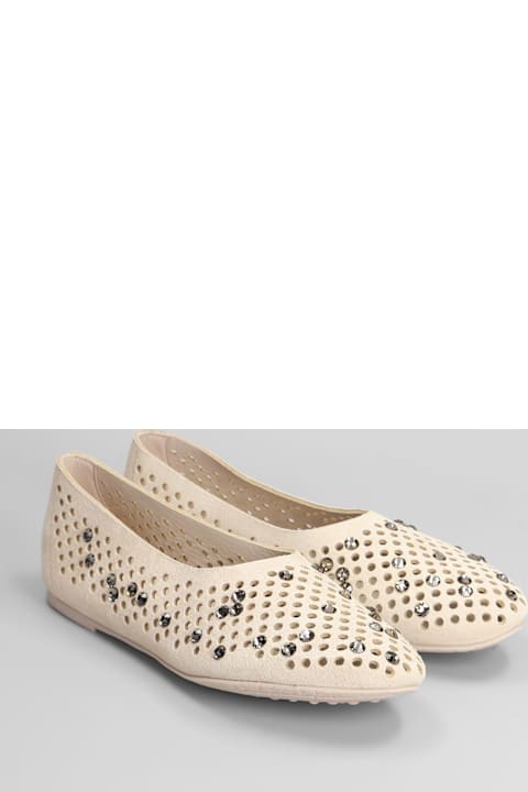 Pedro Garcia Shoes for Women Pedro Garcia Ariane Ballet Flats In Beige Suede