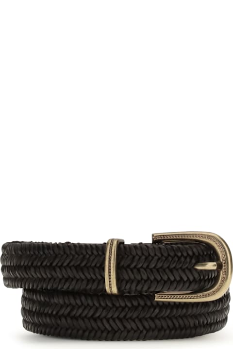 Homeware Brunello Cucinelli Braided Stretch Leather Belt
