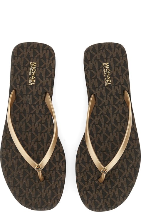 Michael Kors Flat Shoes for Women Michael Kors Jinx Thong Sandal