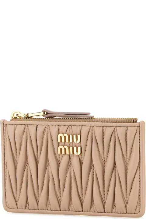 Miu Miu Accessories for Women Miu Miu Powder Pink Nappa Leather Card Holder