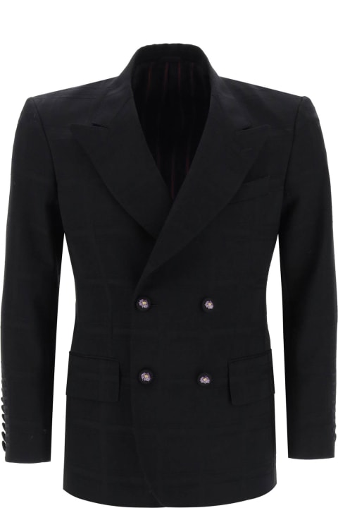 أدوات منزلية Etro Double-breasted Jacket With Check Pattern
