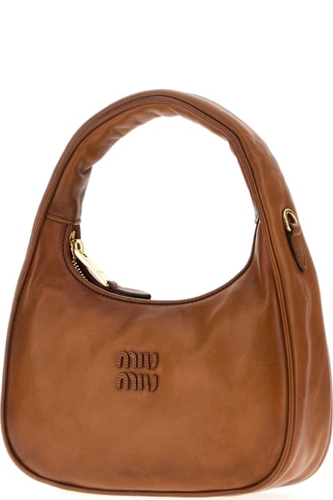 Miu Miu for Kids Miu Miu Caramel Leather Wander Handbag