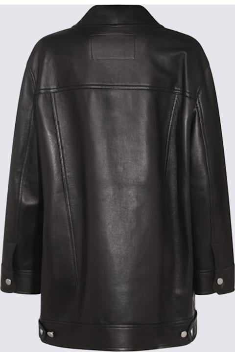 Coats & Jackets for Women Max Mara Black Leather Girino Jacket