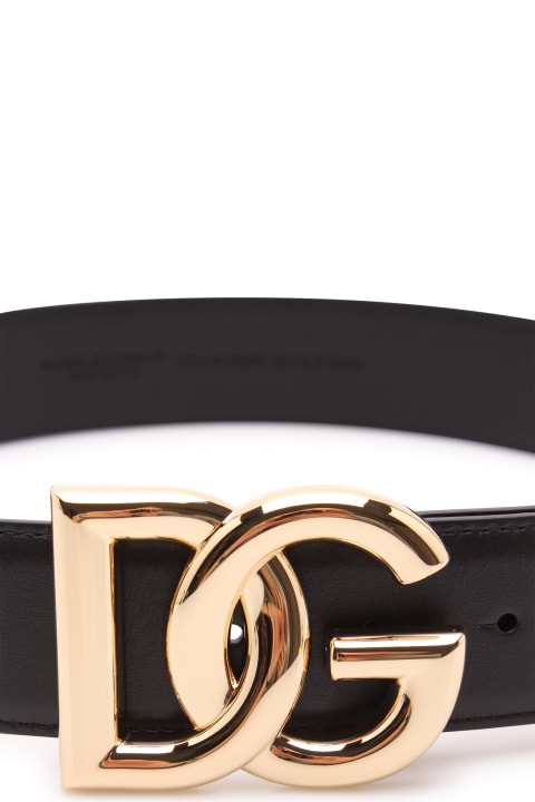 Accessories for Women Dolce & Gabbana Dolce & Gabbana Crossed 'dg' Logo Belt