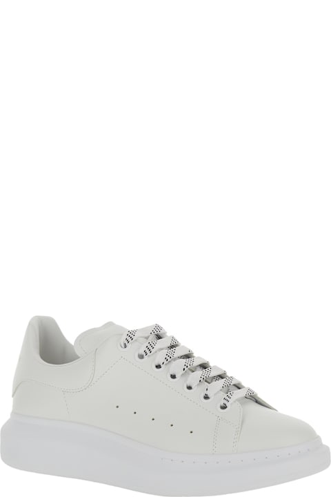 Shoes Sale for Men Alexander McQueen White Sneakers With Logo Lettering On The Rear And Oversize Rubber Sole In Leather Man