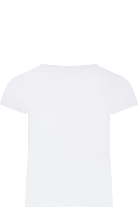 ガールズ Bonpointのトップス Bonpoint White T-shirt For Girl With Iconic Cherry