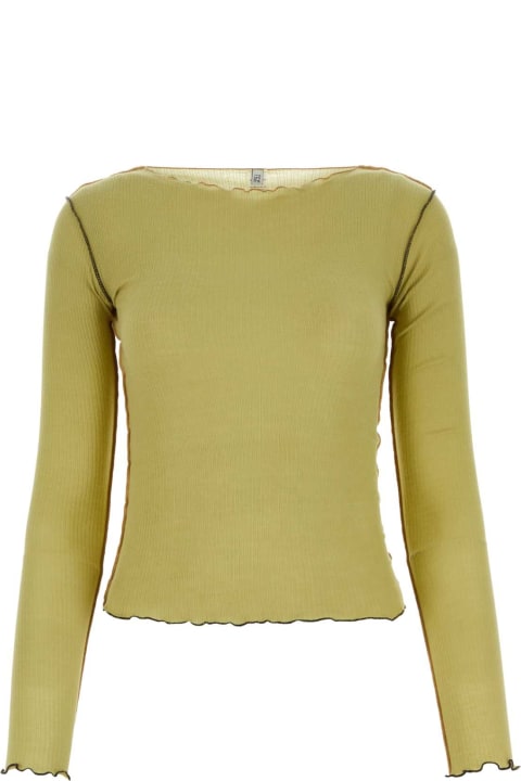 Baserange Clothing for Women Baserange Acid Green Cotton T-shirt