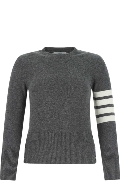 Thom Browne Fleeces & Tracksuits for Women Thom Browne Dark Grey Wool Sweater