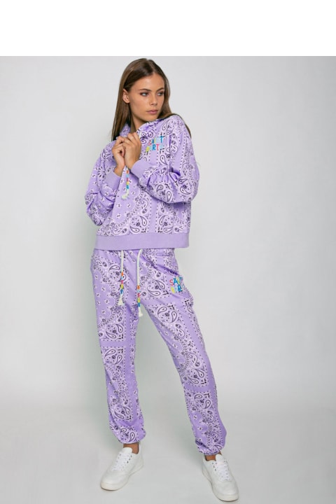 Homeware MC2 Saint Barth Cotton Bandanna Joggers With Saint Barth Embroidery