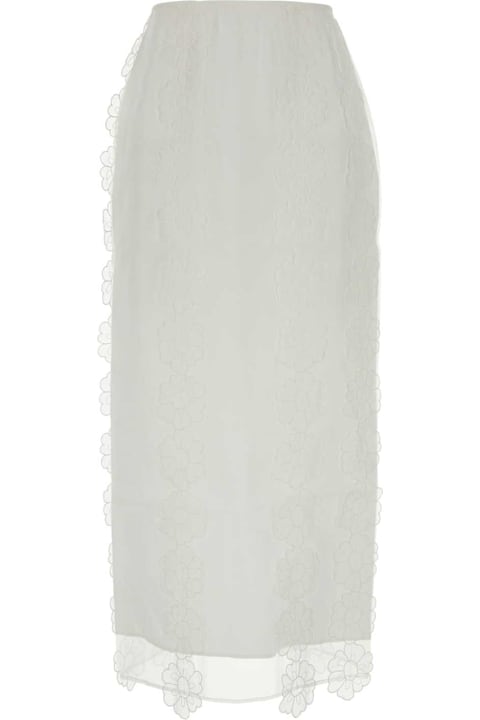 Cecilie Bahnsen Clothing for Women Cecilie Bahnsen White Tulle Olympia Skirt