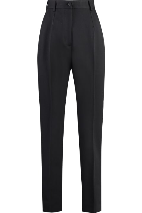 Pants & Shorts for Women Dolce & Gabbana Wool Gabardine Trousers