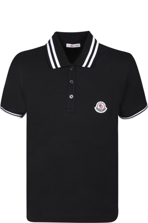 Moncler Women Moncler Logo-patch Cotton Polo Shirt