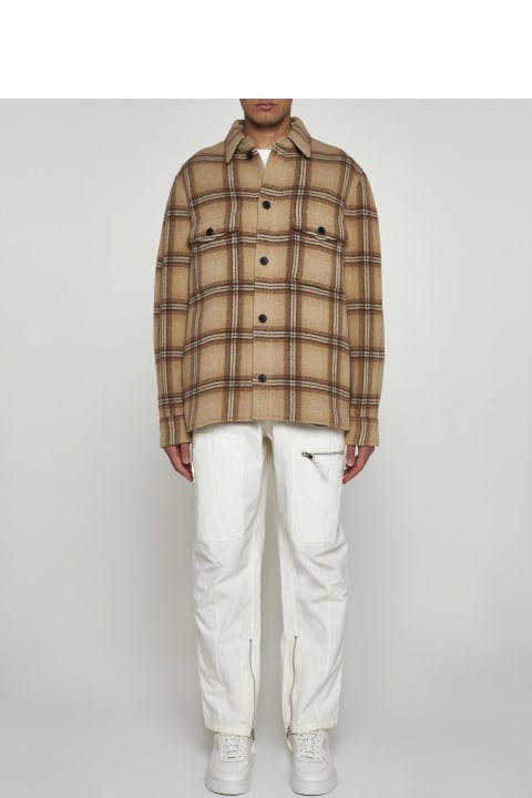 Isabel Marant Coats & Jackets for Men Isabel Marant Kervon Check Wool-blend Overshirt