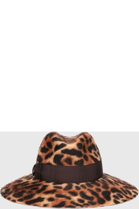Borsalino Hats for Women Borsalino Sophie Leopard Print Melusine Felt