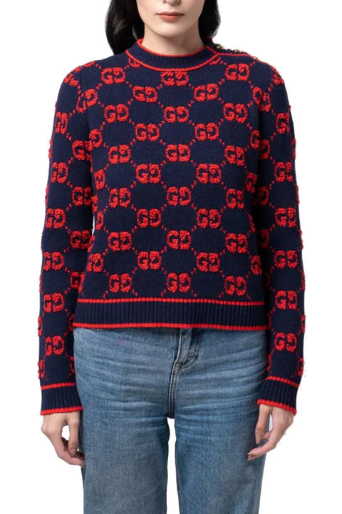 Gucci Clothing for Women Gucci Gg Wool Bouclé Jacquard Sweater