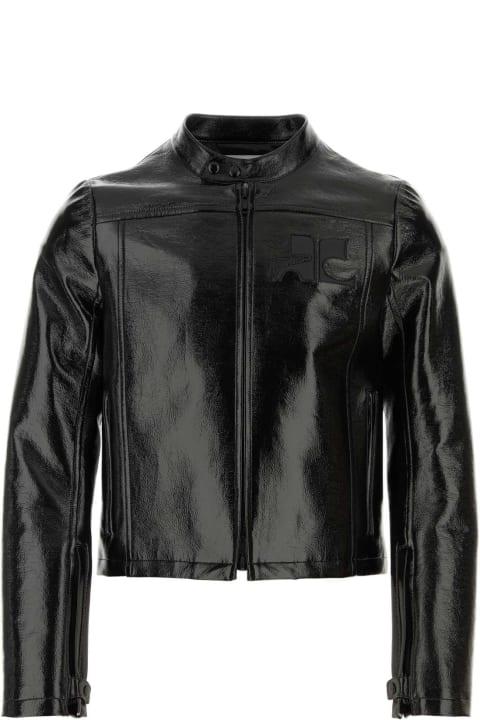 Courrèges Coats & Jackets for Men Courrèges Black Vinyl Jacket