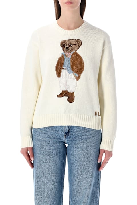 أدوات منزلية Polo Ralph Lauren Polo Ralph Lauren White Cotton Polo Bear Jumper