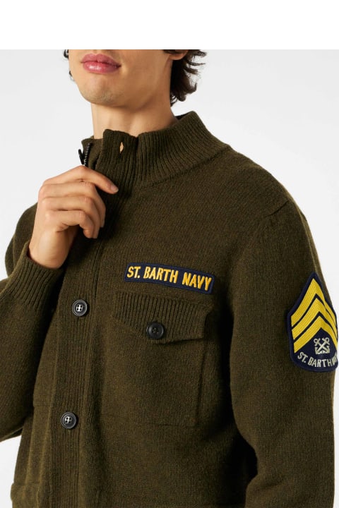 Homeware MC2 Saint Barth Knitted Field Jacket With Patch