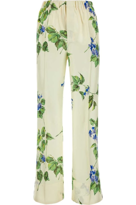 Prada Pants & Shorts for Women Prada Printed Twill Pant