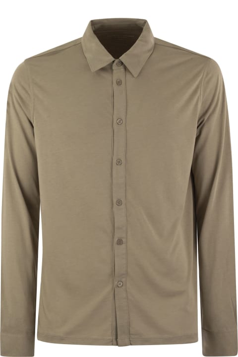 Majestic Filatures Shirts for Men Majestic Filatures Long-sleeved Shirt In Lyocell And Cotton