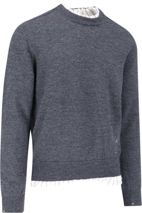 Sweaters for Men Maison Margiela Distressed Rib Sweatshirt