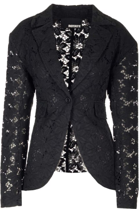 ROTATE BIRGER CHRISTENSEN Monogram-embossed Single-breasted Blazer