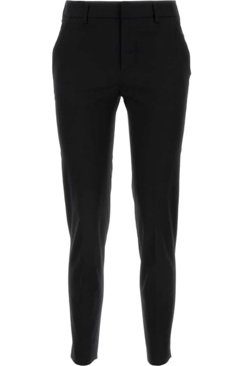 PT01 Clothing for Women PT01 Black Stretch Cotton Pant