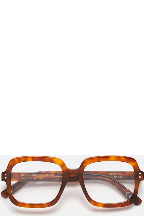 RETROSUPERFUTURE Eyewear for Men RETROSUPERFUTURE Numero 103 Havana Diversa Tobacco Glasses
