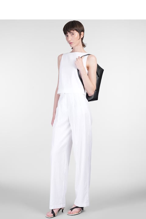 Theory Clothing for Women Theory Pants In White Cotton