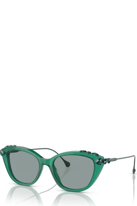 Swarovski for Women Swarovski Sk6010 Opal Green Sunglasses