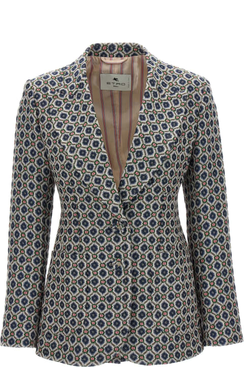 Etro Coats & Jackets for Women Etro Floral Jacquard Blazer Jacket