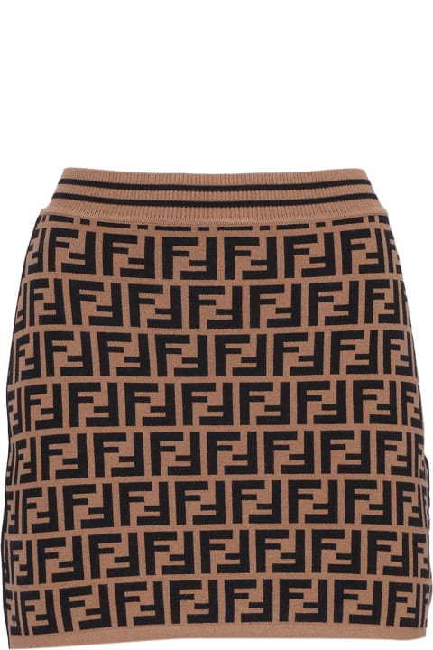 Bottoms for Girls Fendi Ff Knit Skirt