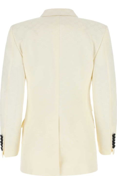Gucci Coats & Jackets for Women Gucci Embroidered Cotton Blend Blazer