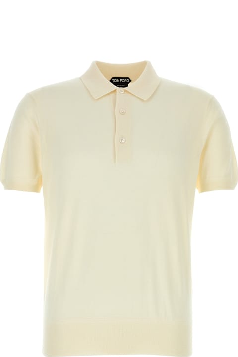 Tom Ford Clothing for Men Tom Ford Cream Cotton Polos Shirt