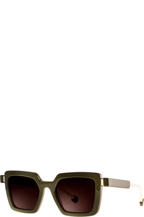 Theo Eyewear for Kids Theo Eyewear Theo Eyewear Pedal 14 Musk Green/ Cappuccino Sunglasses