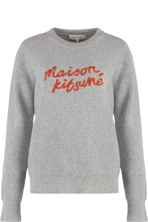 Maison Kitsuné Sweaters for Women Maison Kitsuné Crew-neck Wool Sweater
