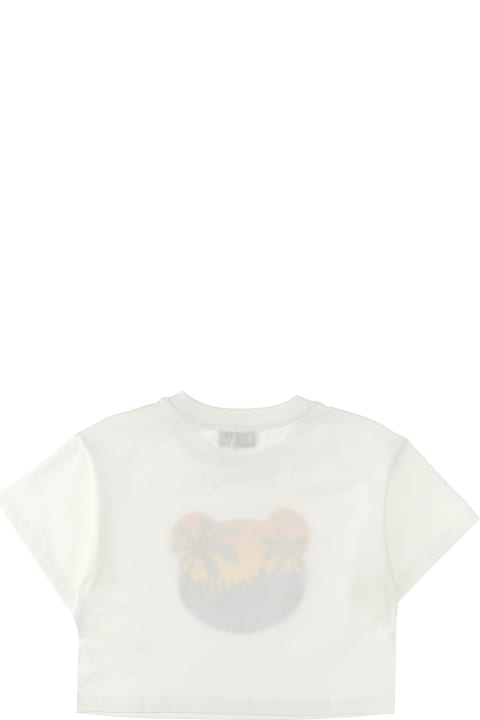 Topwear for Girls Moschino Logo Print Cropped T-shirt