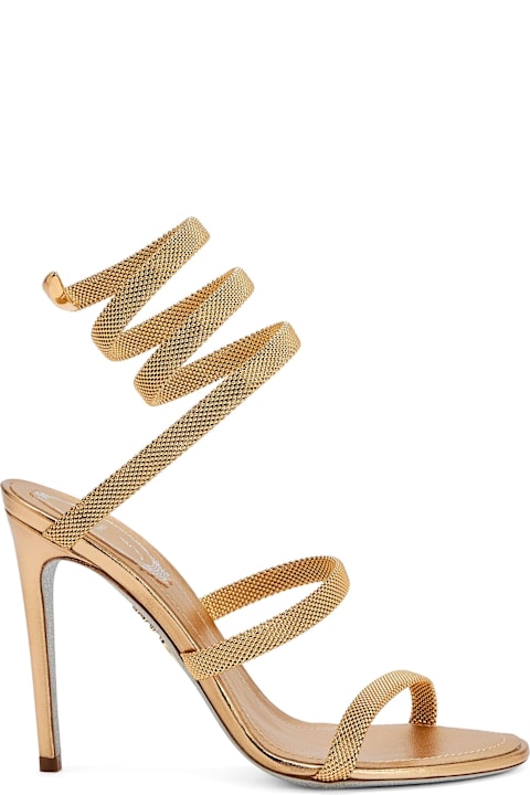 أدوات منزلية René Caovilla Trigold Cleo Gold Sandal 105